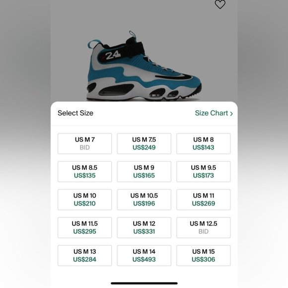 NWOT Nike Air Griffey Max 1 Aquamarine - size 8 - Picture 4 of 12